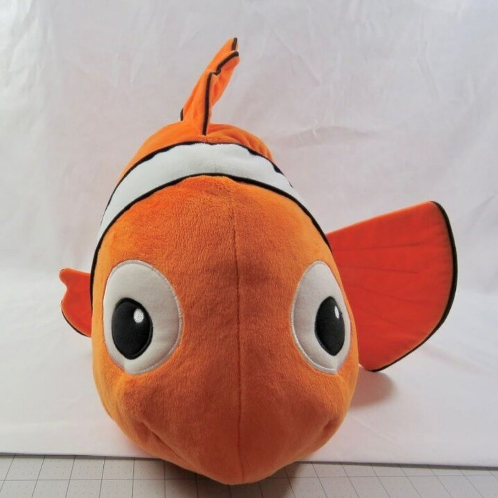 Disney's Finding Nemo Large Nemo Plush Cuddle Pillow Stuffed Toy Clown Fish 25"